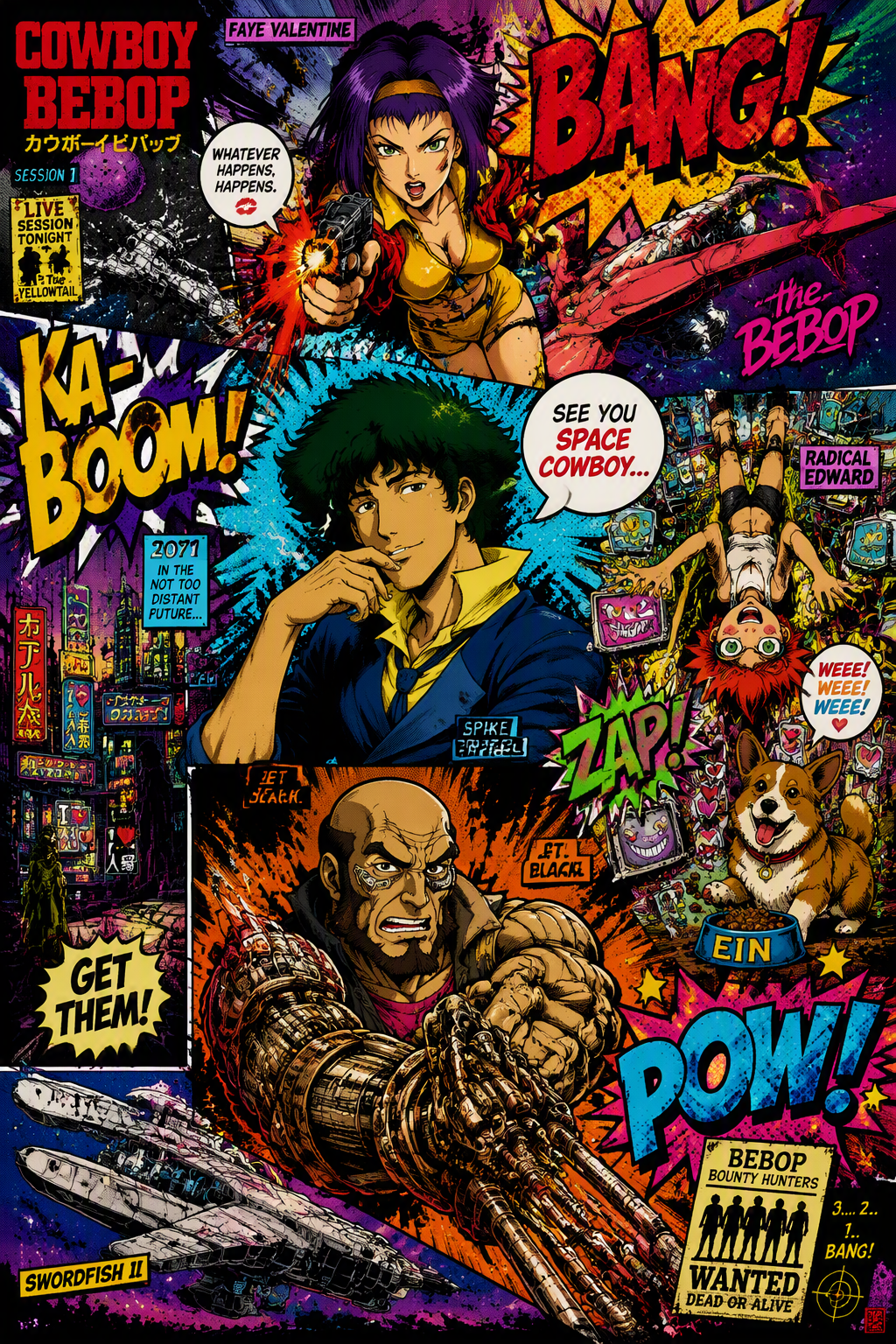 Original preview image for the prompt “hyper-detailed, dynamic manga pop-art style illustration ...” — creator credit: user_806bf503