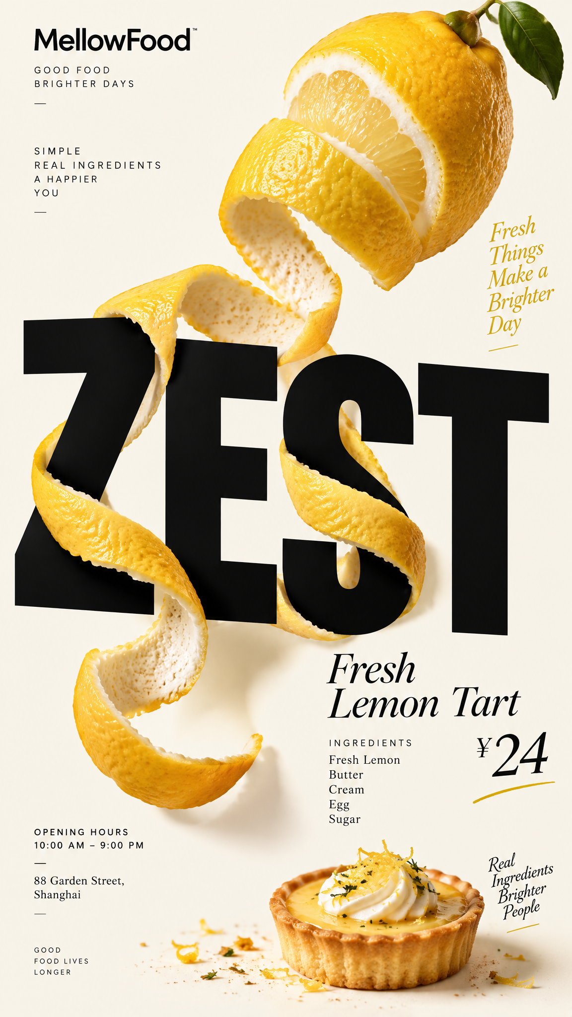 Original preview image for the prompt “Brand: MellowFood: Fresh LemonHeadline: ZESTPhysical Inte...” — creator credit: user_9e54e89b