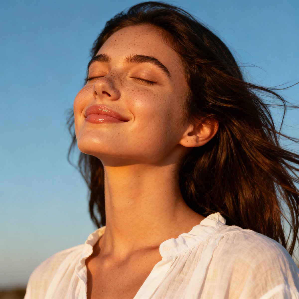 Original preview image for the prompt “Ultra-realistic golden hour close-up portrait of a young ...” — creator credit: Sairah_0