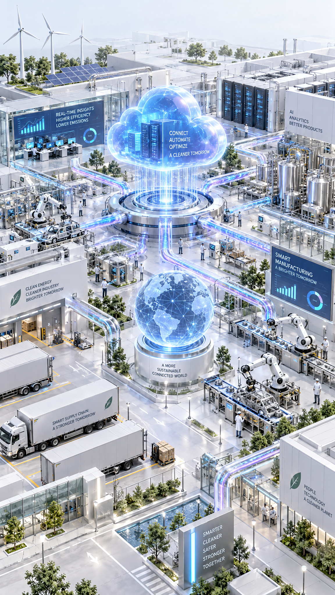 Original preview image for the prompt “A pristine isometric smart-manufacturing campus centers o...” — creator credit: user_cb45c763