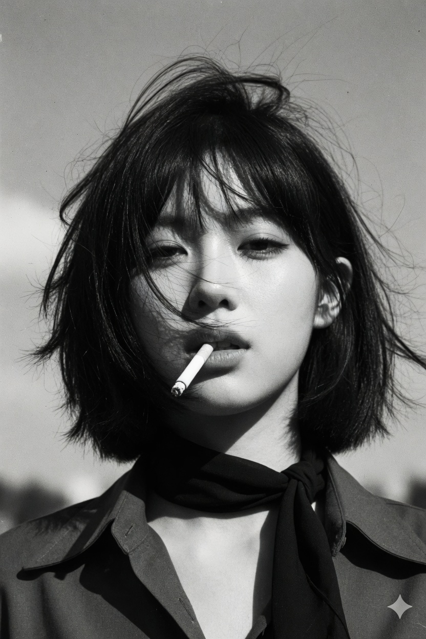 Original preview image for the prompt “Create a 1970s black-and-white close-up portrait in a win...” — creator credit: user_0245024d