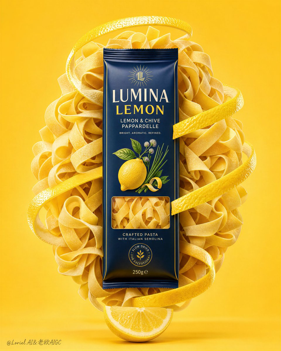 Original preview image for the prompt “Create a premium commercial poster for an original pasta ...” — creator credit: ou_zhen599